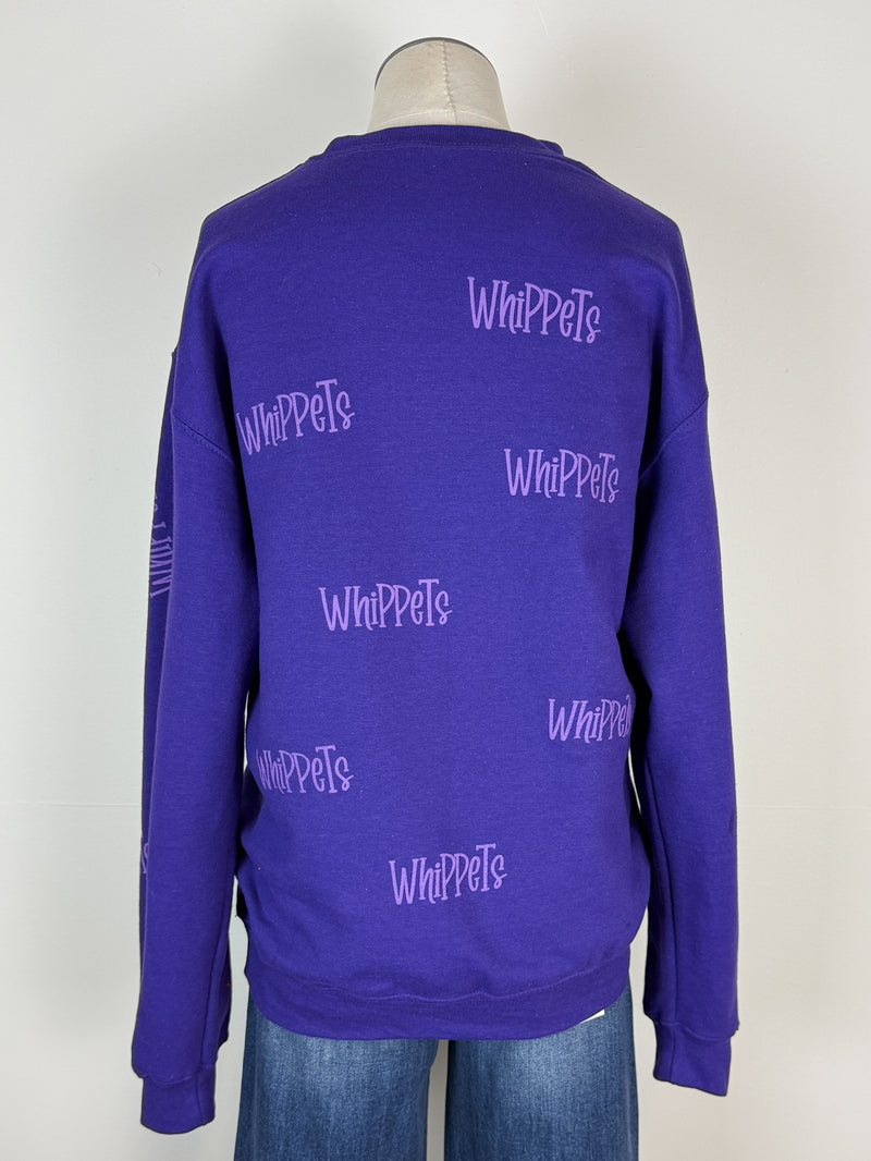 Whippet Repeat Sweatshirt in Purple