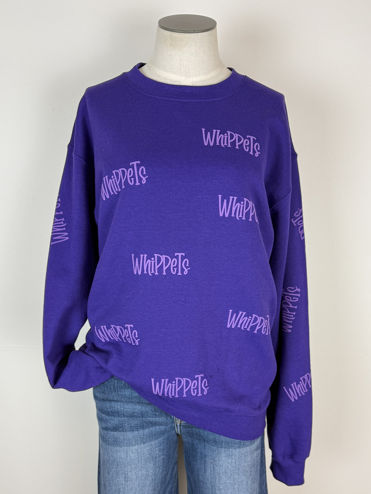 Whippet Repeat Sweatshirt in Purple