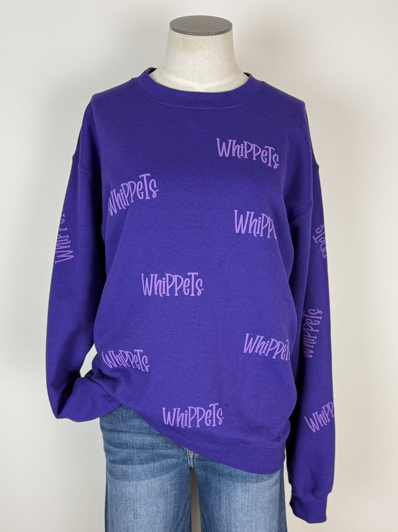 Whippet Repeat Sweatshirt in Purple