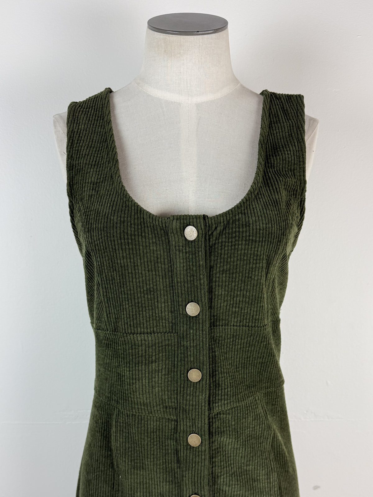 Erica Corduroy Maxi Dress in Olive