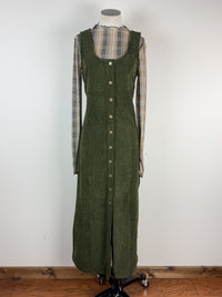 Erica Corduroy Maxi Dress in Olive
