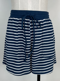 Lyla Striped Tee and Short Set in Navy