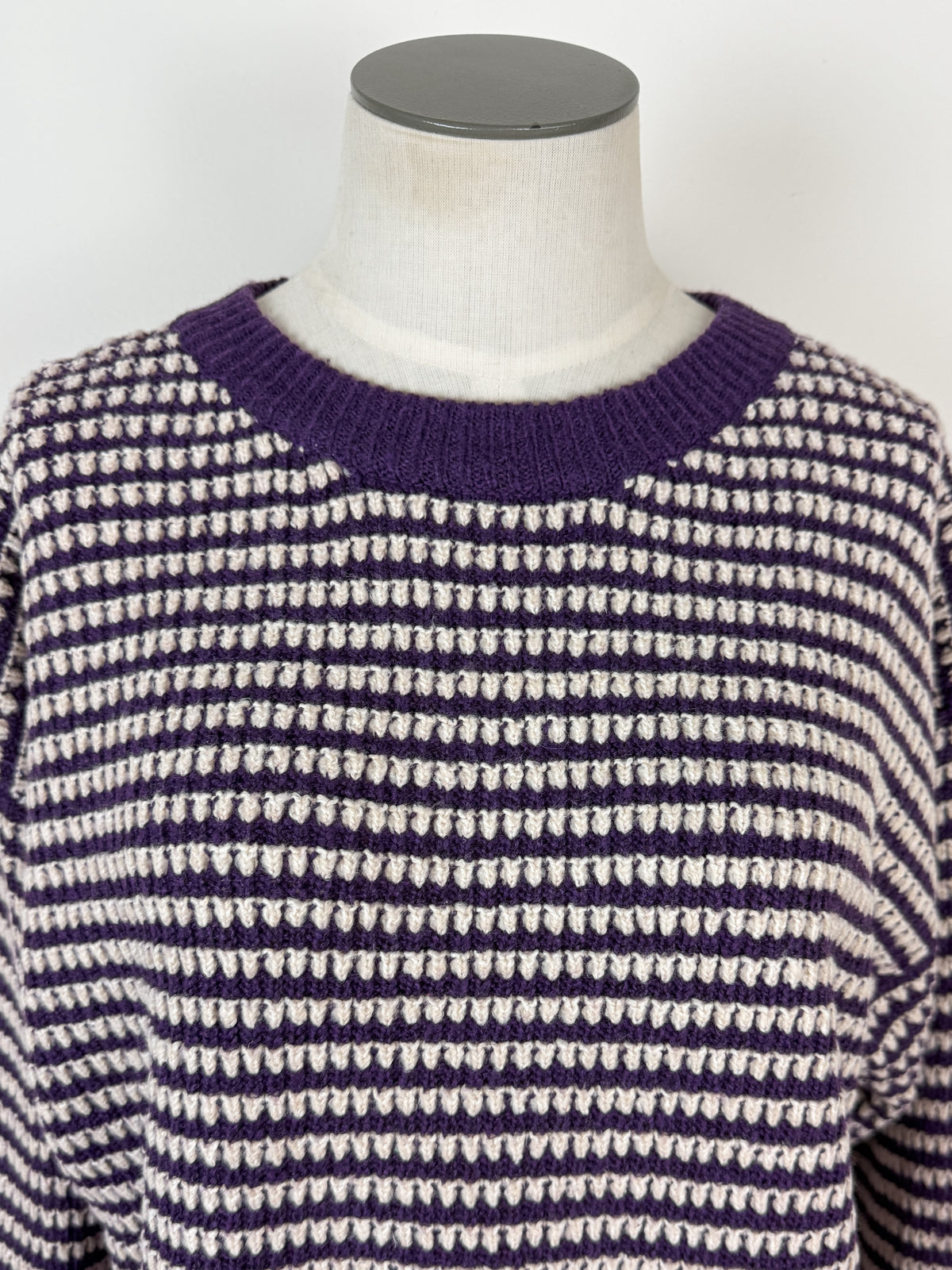Hadley Striped Sweater in Purple