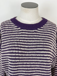 Hadley Striped Sweater in Purple