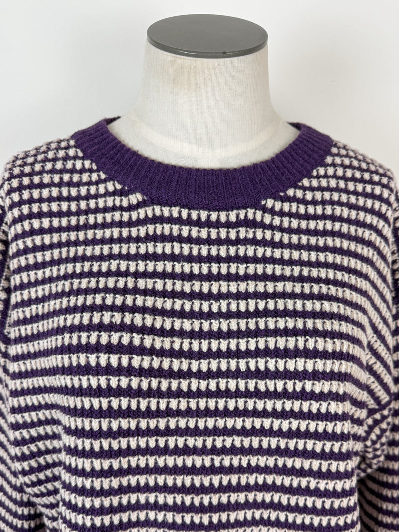 Hadley Striped Sweater in Purple