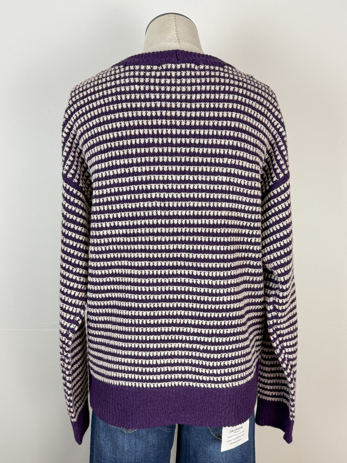 Hadley Striped Sweater in Purple