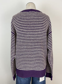 Hadley Striped Sweater in Purple
