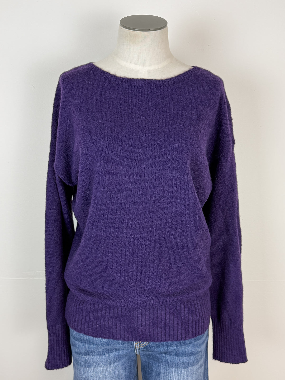Cora Basic Sweater in Purple