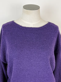 Cora Basic Sweater in Purple