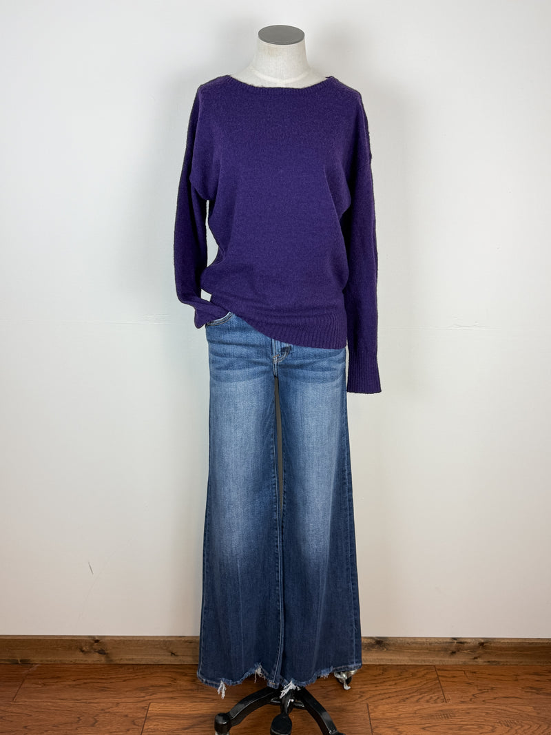 Cora Basic Sweater in Purple