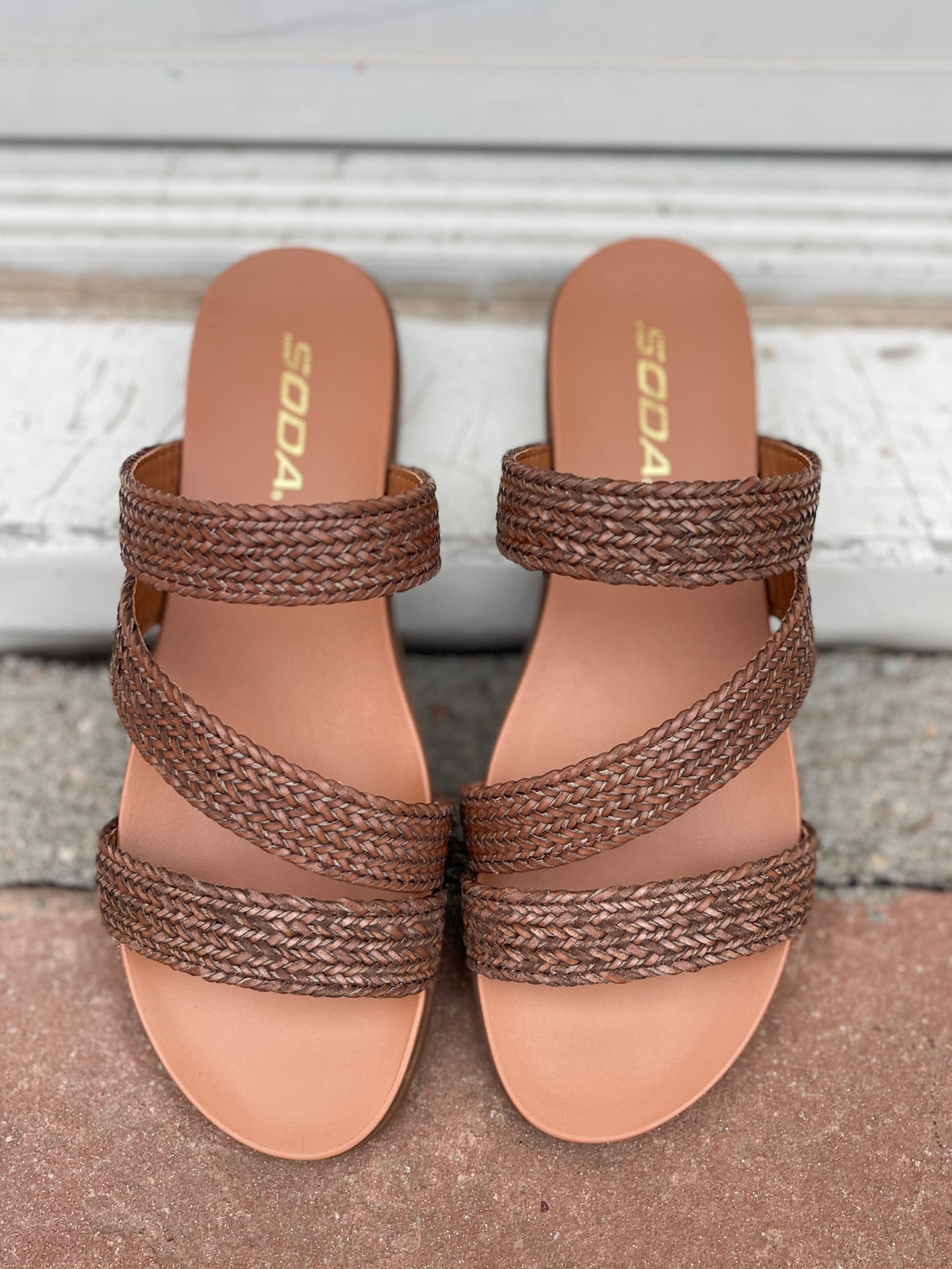 Soda Reese Sandal in Brown