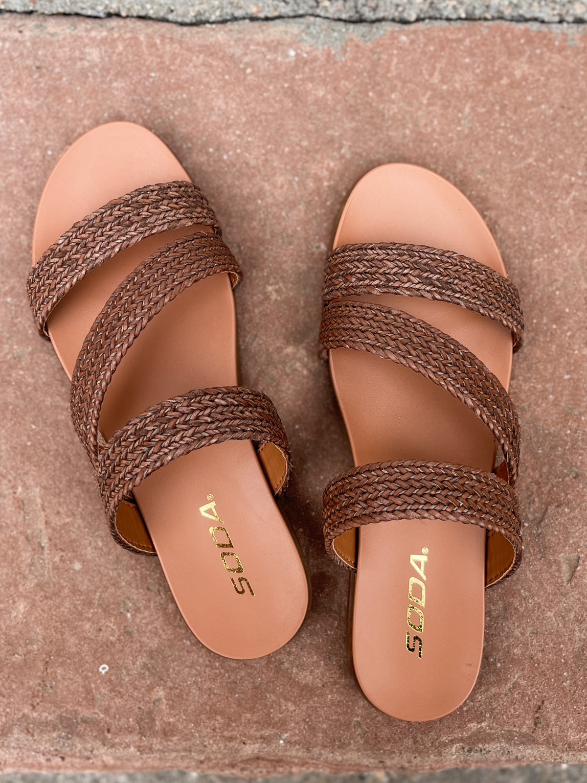 Soda Reese Sandal in Brown