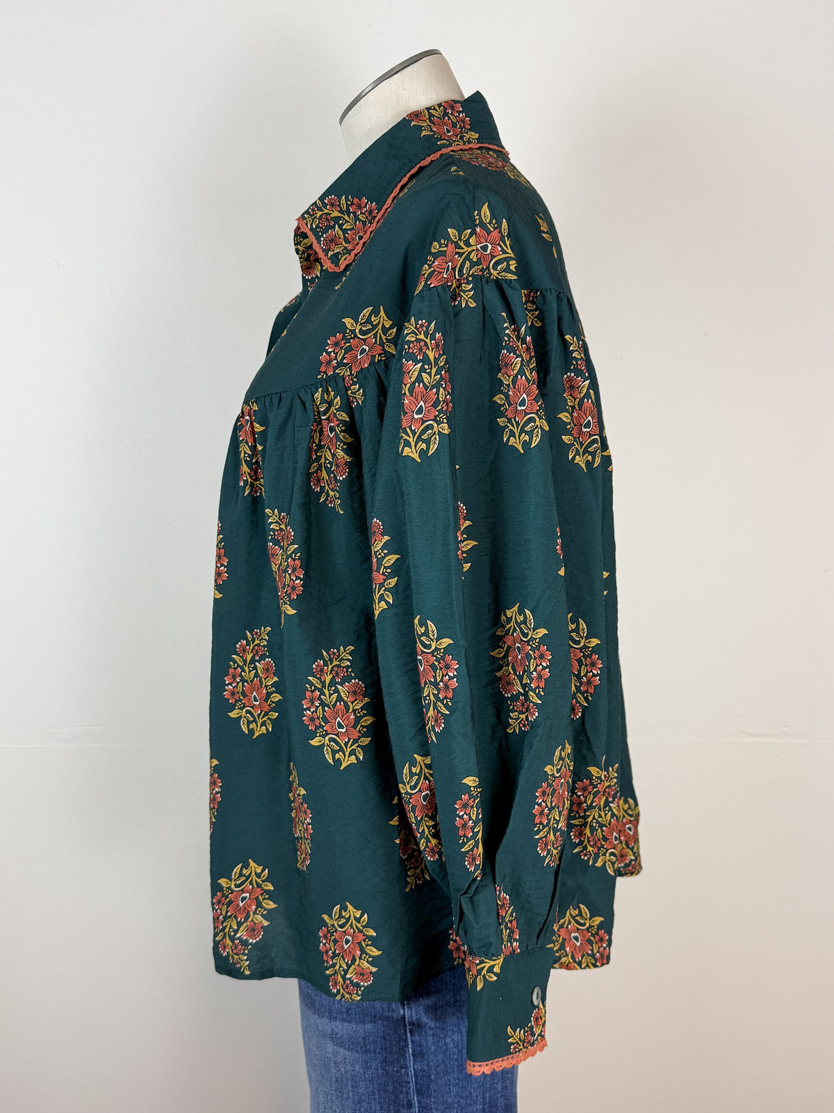 Abigail Blouse in Dark Green