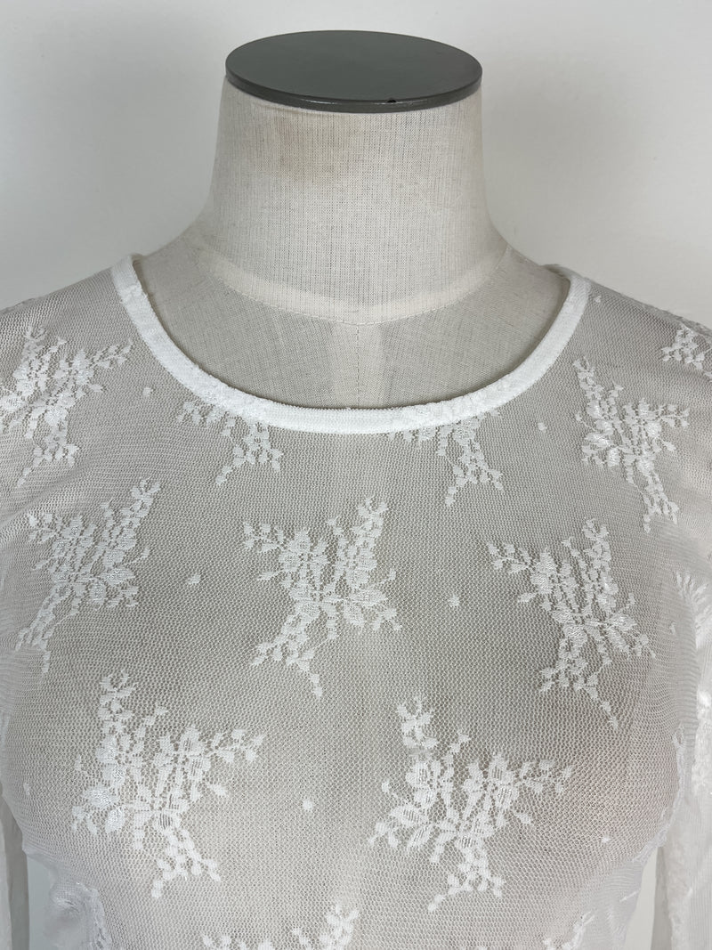 Kyla Lace Layering Top in White