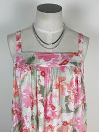 Katie Floral Dress in Olive/Pink