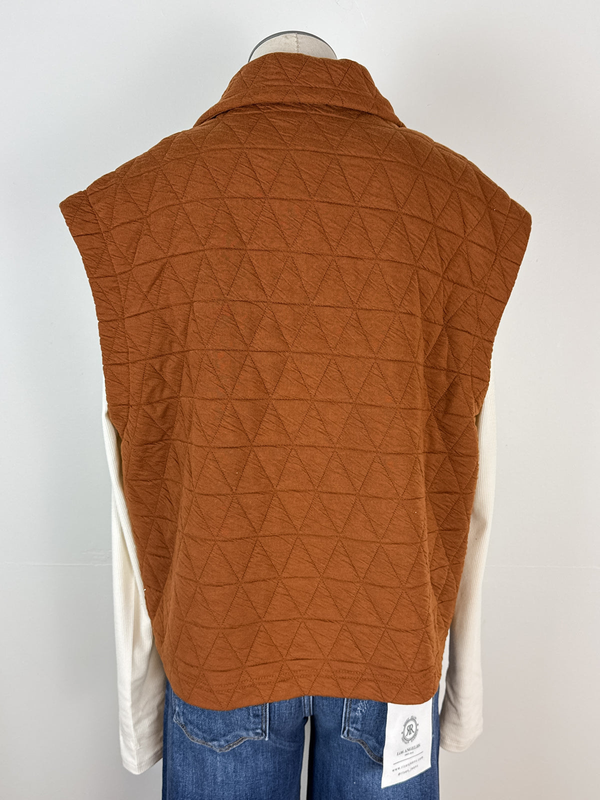 Tori Quilted Vest in Camel