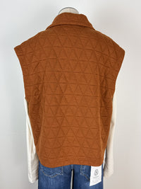 Tori Quilted Vest in Camel