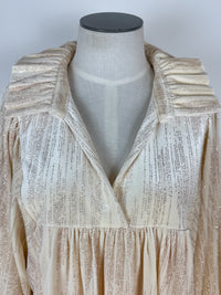 Savannah Shimmer Dress in Ivory Glitter