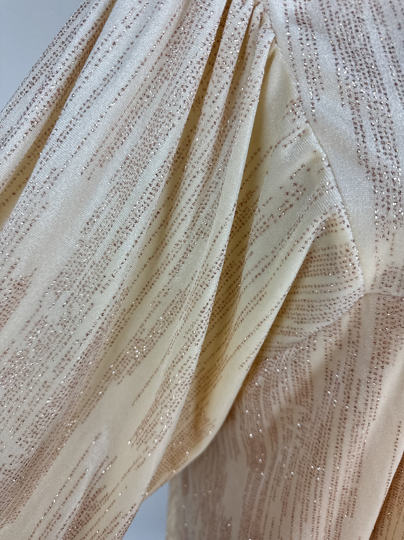 Savannah Shimmer Dress in Ivory Glitter