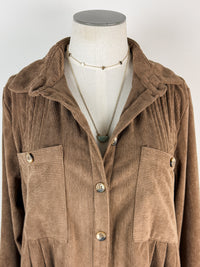 Lyla Corduroy Dress in Mocha