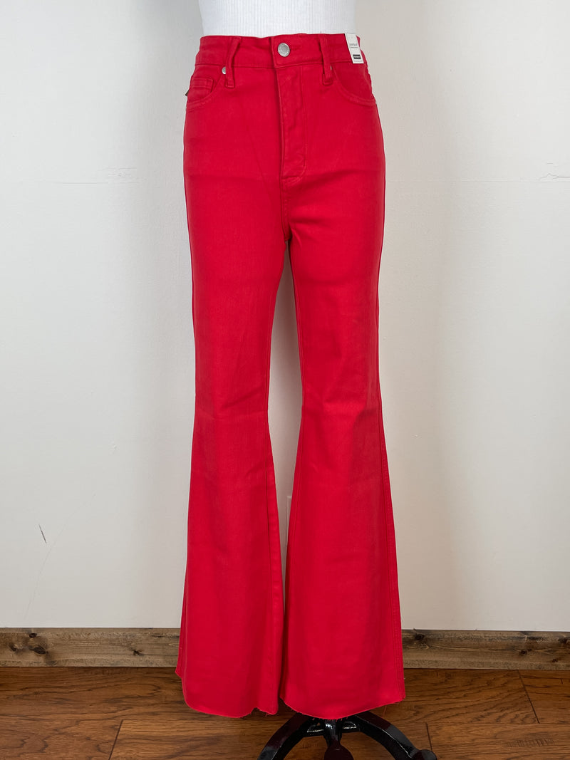 Judy Blue Blake Tummy Control Flare in Red