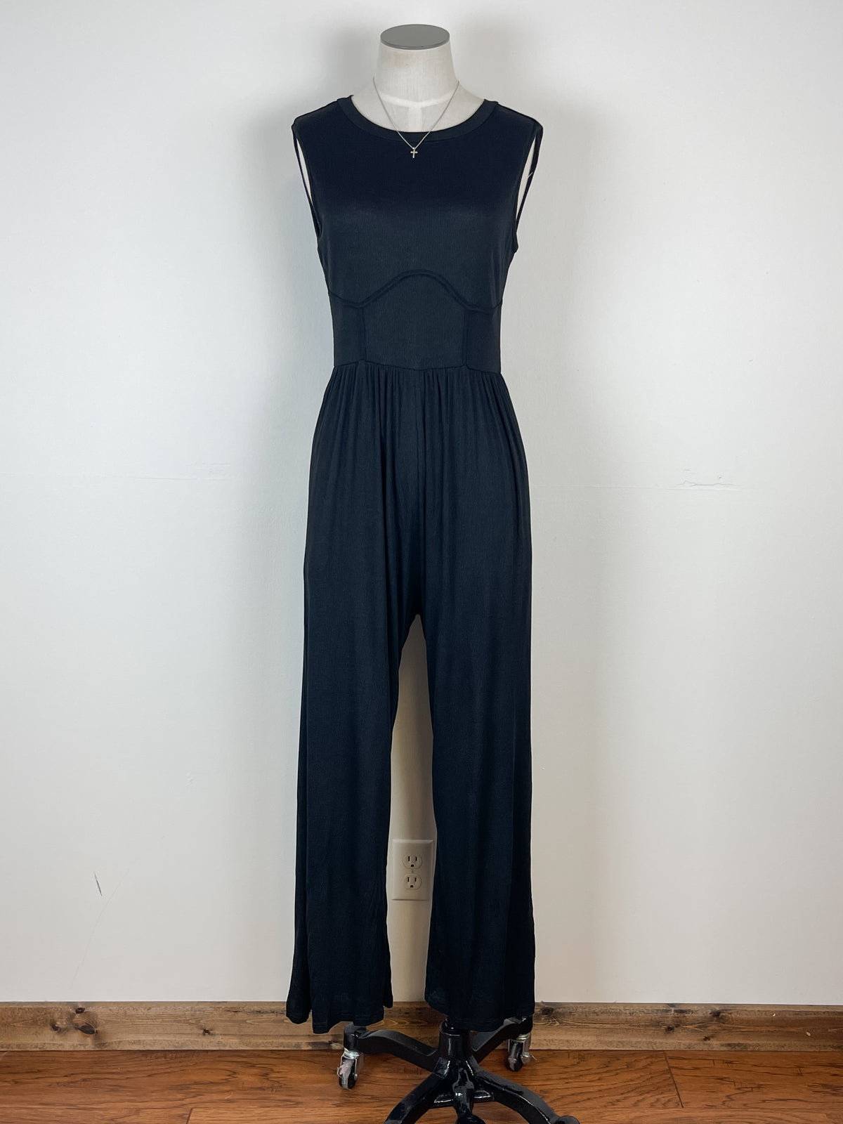 Harlow High Neck Jumpsuit in Black