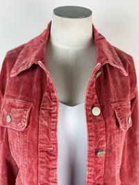 Ruth Washed Corduroy Jacket in Red