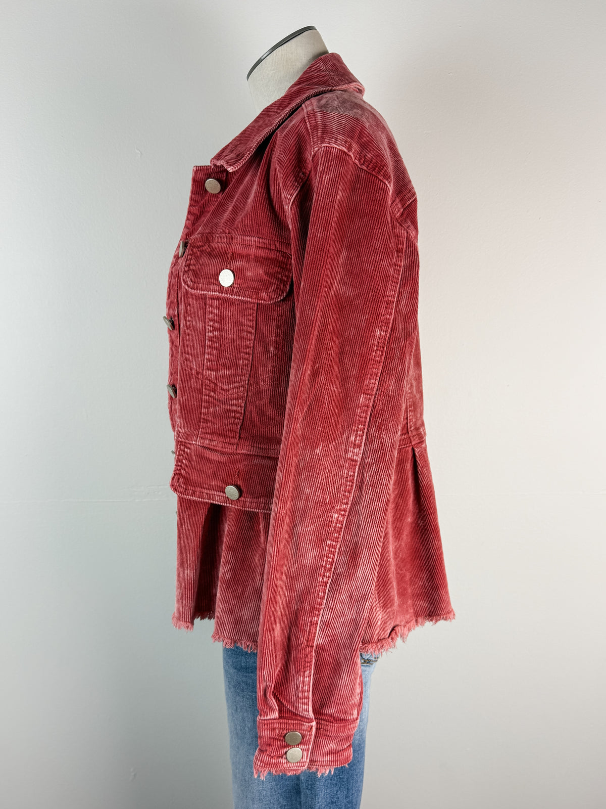 Ruth Washed Corduroy Jacket in Red