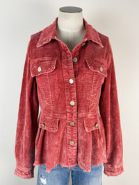 Ruth Washed Corduroy Jacket in Red