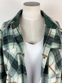 Kali Plaid Jacket in Emerald Mix