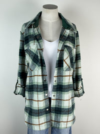 Kali Plaid Jacket in Emerald Mix