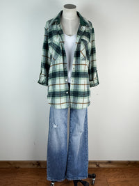 Kali Plaid Jacket in Emerald Mix