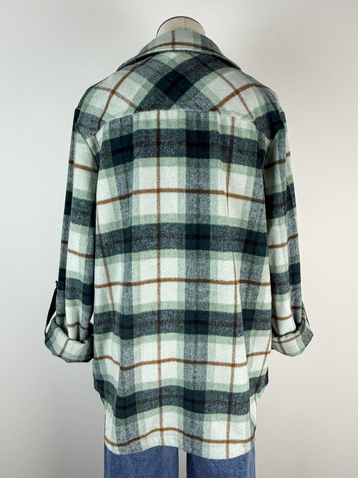 Kali Plaid Jacket in Emerald Mix