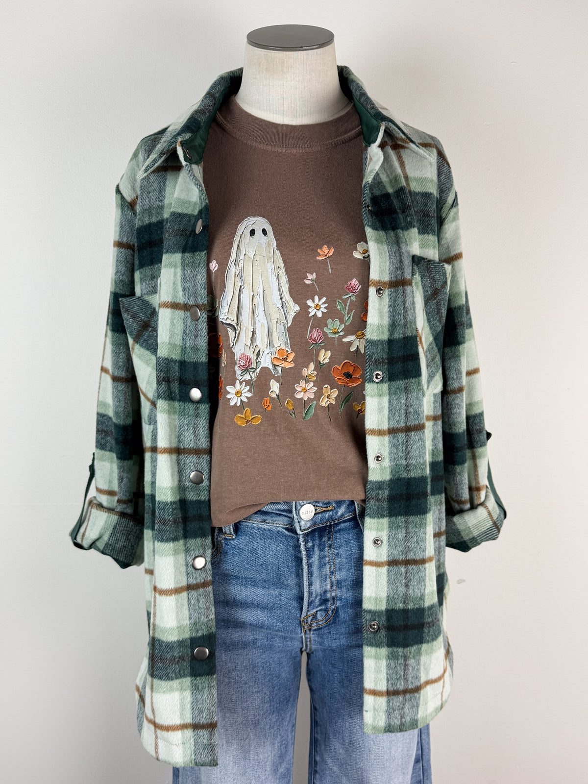 Kali Plaid Jacket in Emerald Mix