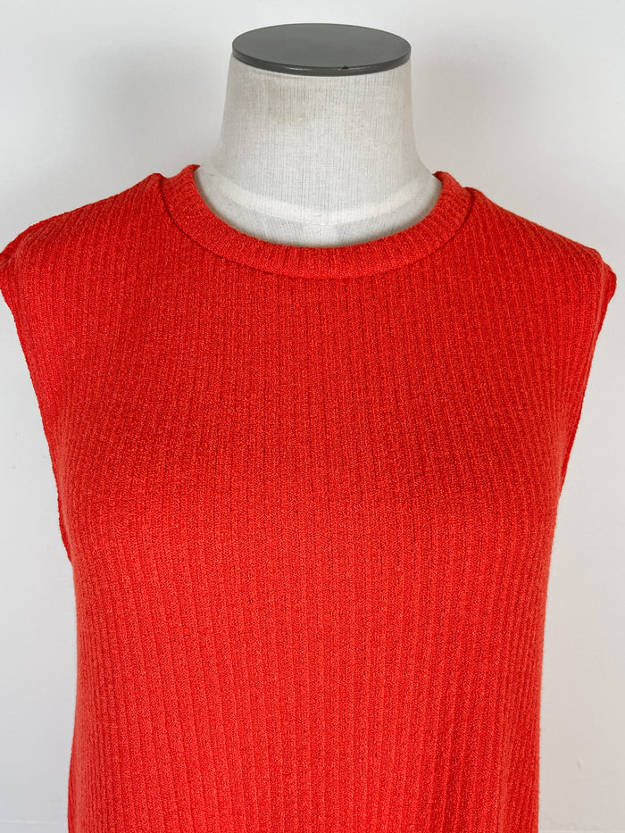 Kloe Textured Knit Tank in Flame