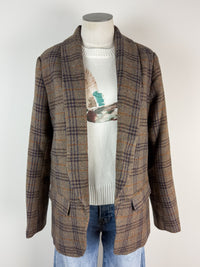 Raya Plaid Blazer in Brown Mix