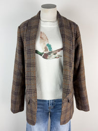 Raya Plaid Blazer in Brown Mix