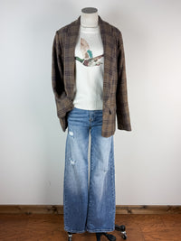 Raya Plaid Blazer in Brown Mix