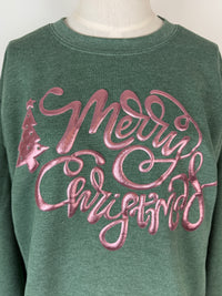 Merry Christmas Puff Print Sweatshirt