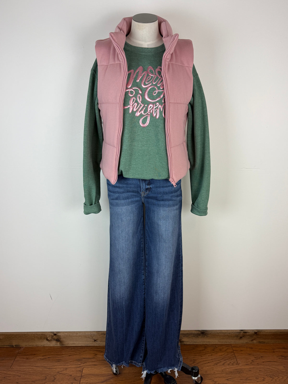 Sophie Classic Puffer Vest in Mauve