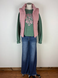 Sophie Classic Puffer Vest in Mauve