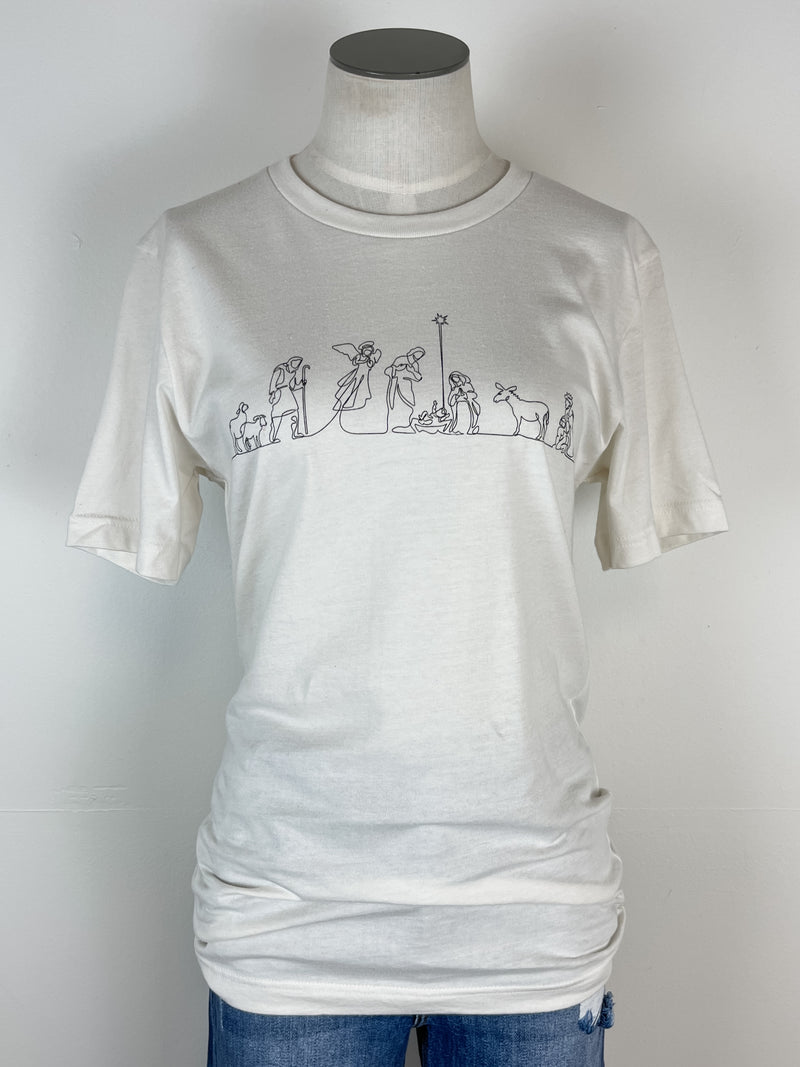 Nativity Tee in Vintage White