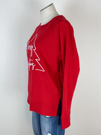 Merry Christmas Crew Neck in Red