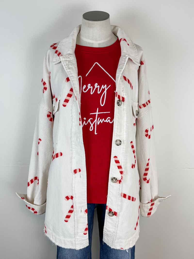 Merry Christmas Crew Neck in Red