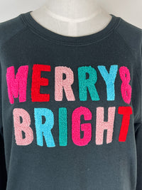Merry & Bright Crew Neck in Black