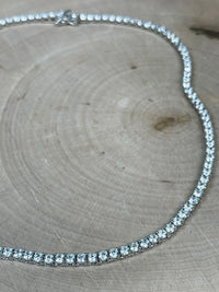 Be-Je Designs Tennis Necklace in Silver