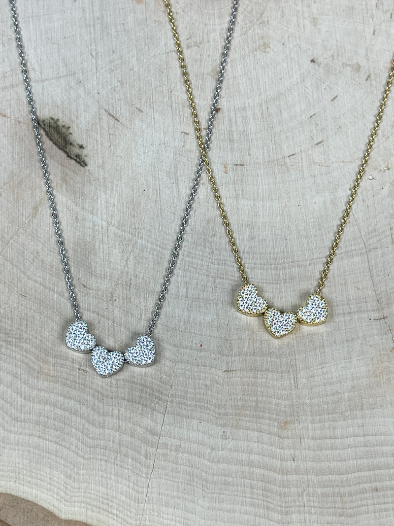 Be-Je Designs Triple Heart Necklace