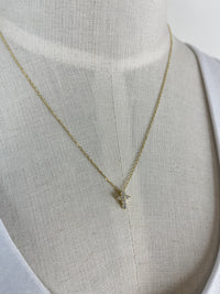 Be-Je Designs Dainty Pave Cross Necklace