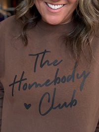 The Homebody Club Crew Sweatshirt in Brown