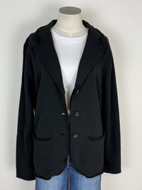 Hannah Raw Edge Blazer in Black